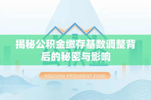 特克斯揭秘公积金缴存基数调整背后的秘密与影响