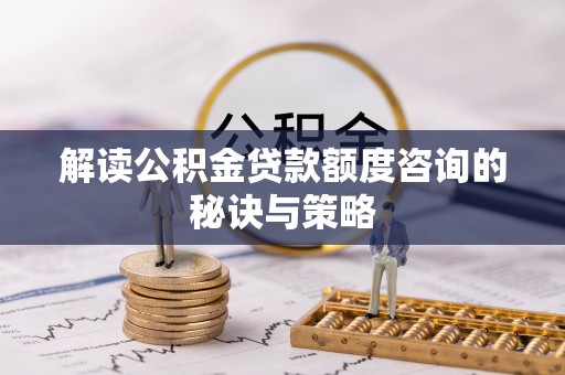 特克斯解读公积金贷款额度咨询的秘诀与策略