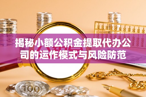 特克斯揭秘小额公积金提取代办公司的运作模式与风险防范