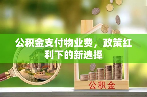 特克斯公积金支付物业费，政策红利下的新选择