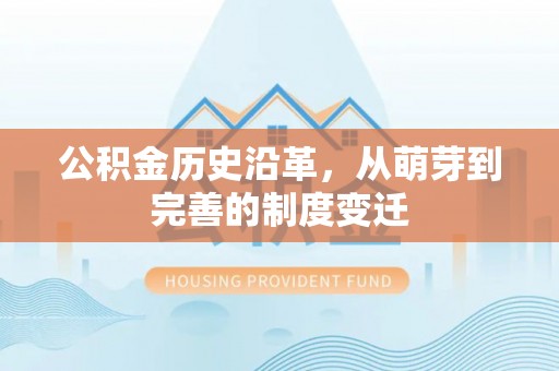 特克斯公积金历史沿革，从萌芽到完善的制度变迁