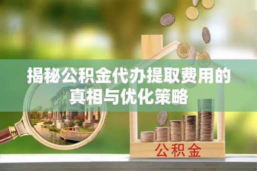 特克斯揭秘公积金代办提取费用的真相与优化策略