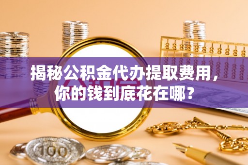 特克斯揭秘公积金代办提取费用，你的钱到底花在哪？