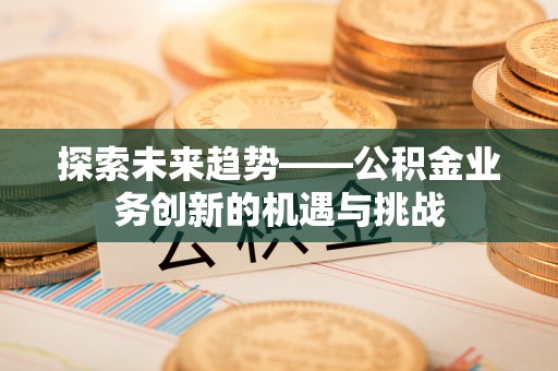 特克斯探索未来趋势——公积金业务创新的机遇与挑战