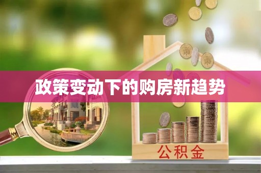 特克斯政策变动下的购房新趋势