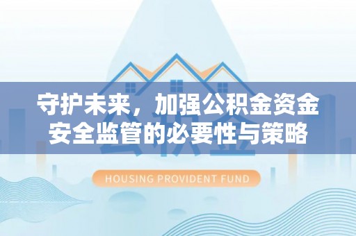 特克斯守护未来，加强公积金资金安全监管的必要性与策略