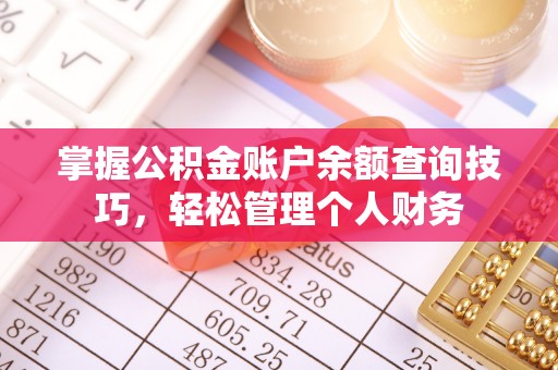 特克斯掌握公积金账户余额查询技巧，轻松管理个人财务
